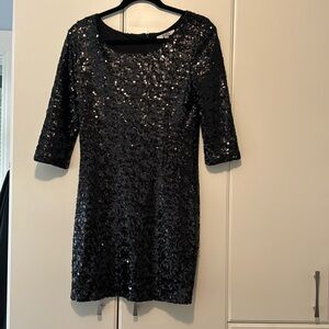 Black sequins dress